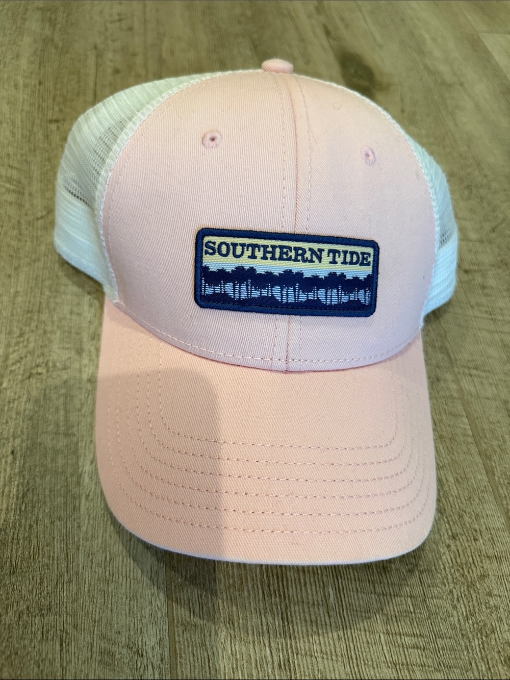 Southern Tide Soft Pink & White Mesh Baseball Cap